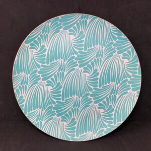 Florence Broadhurst Kate Spade Platter 15" Blue Finger Tray Platter Plate
